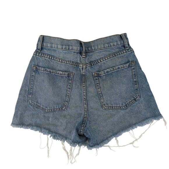PacSun High-Rise Icon Short Denim Cut Off Jean Shorts 100% Cotton Women's 25 - Picture 2 of 6